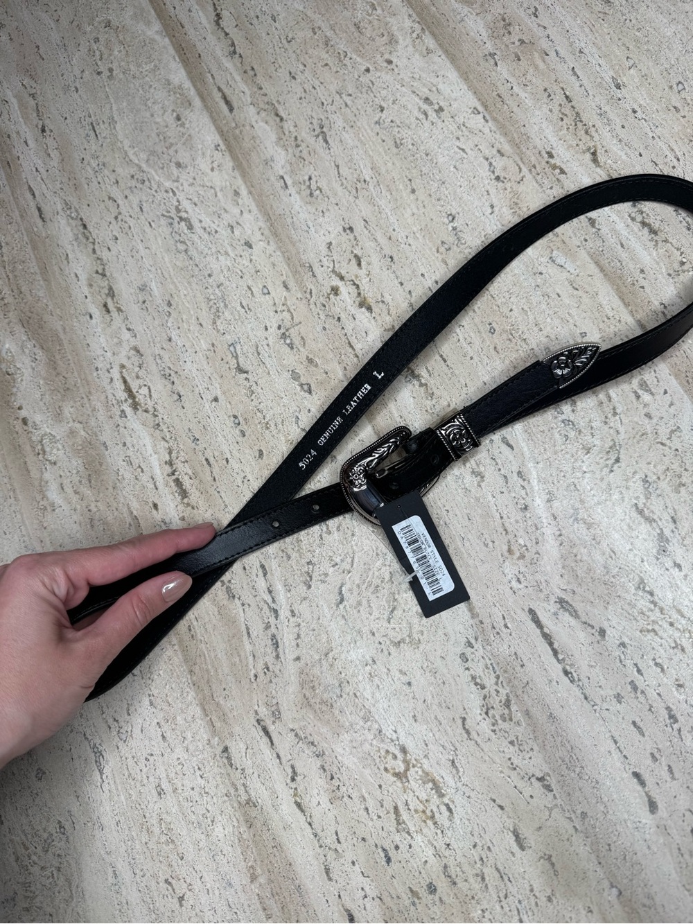 Lulu’s NWT Western-Inspired Leather Belt with Silver Hardware